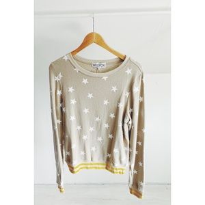 Wildfox Star Super Soft Crew Pullover Sweatshirt